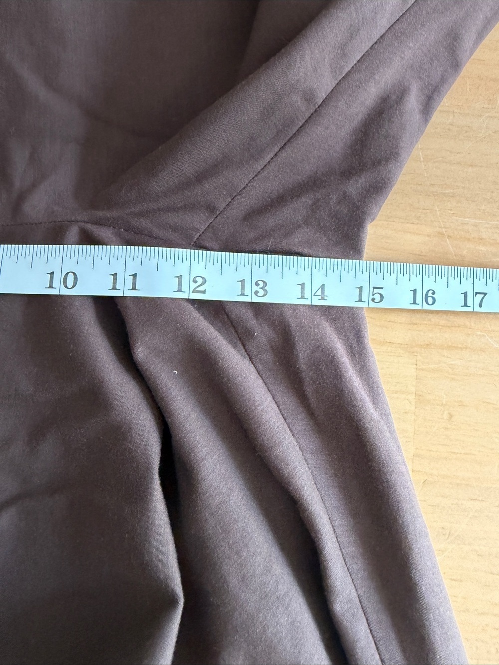 Vince Dark Brown Straight Leg Trousers Size 14 Cotton Viscose Flat Front Pants - Picture 13 of 15